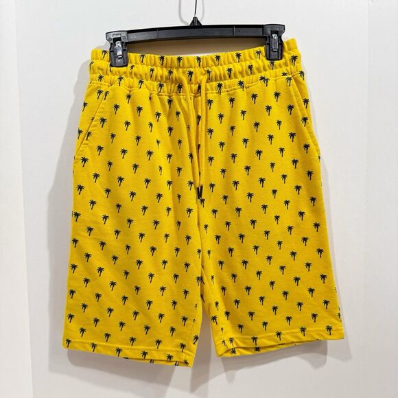 Men's French Terry Pocket Sweat Shorts Small Yellow - Picture 1 of 16